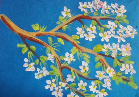 Рисование цветут сады