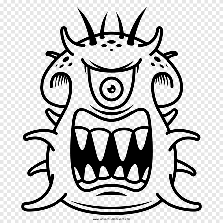 Монстрик раскраска