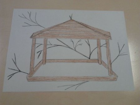 Кормушка рисунок