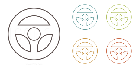 Руль автомобиля трафарет