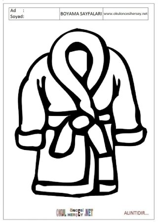 Раскраска халат