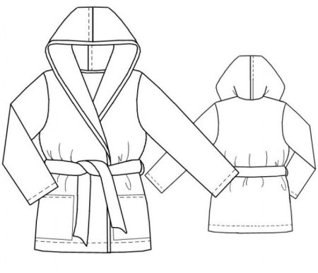 Халат раскраска для детей