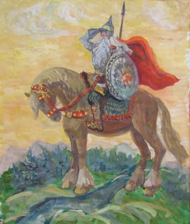 Богатырь рисунок легкий