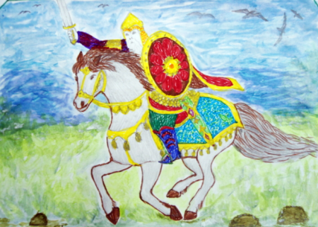 Богатырь рисунок