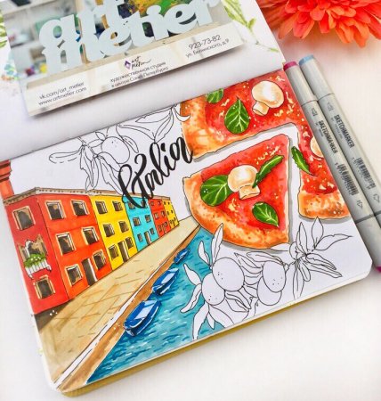 Скетчи маркерами