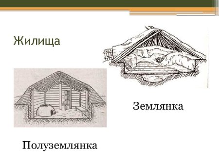 Землянки и полуземлянки первобытных людей
