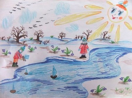 Конкурс весенних рисунков