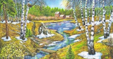 Весенний лес для детей