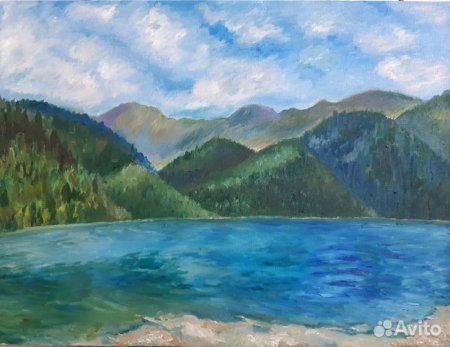 Картина озеро Рица