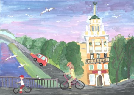Детские рисунки города