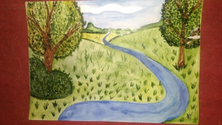 Парк акварелью