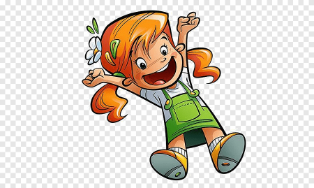 Мультяшка радуется