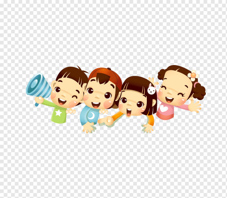 Радостные дети мультяшки