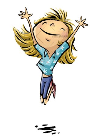 Счастливый мультяшка