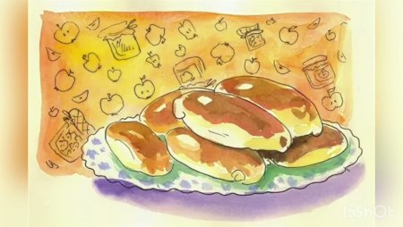 Пирожок нарисованный