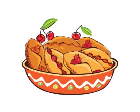 Пирожок иллюстрация