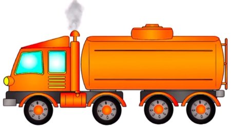 Бензовоз мультяшный