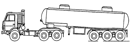 Битумовоз ДС-138б КАМАЗ 53215 схема