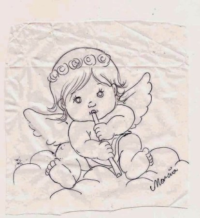 Рисунки для срисовки ангелочки