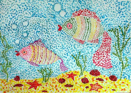 Пуантилизм точечная живопись для детей