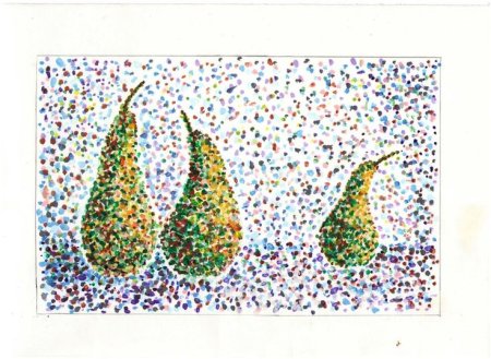 Рисунок в технике пуантилизм