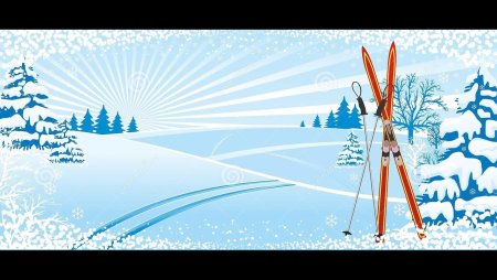 Лыжня России рисунок