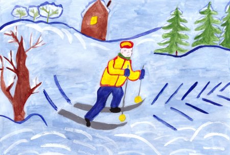 Лыжня вектор