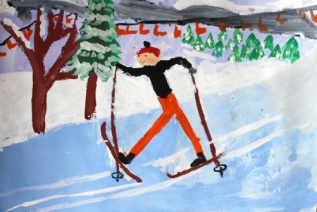 Рисунок лыжной трассы