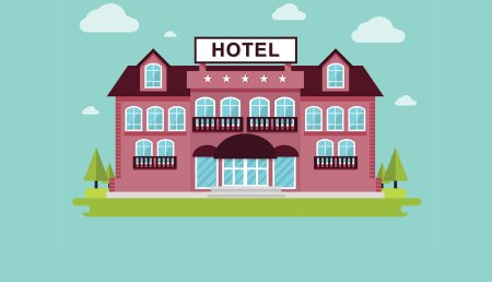 Нарисовать отель