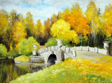 Художник Андрей Костромин осень в Павловске