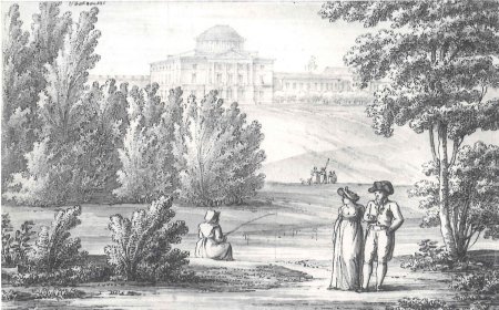 Ропшинский дворец гравюра Джакомо Кваренги
