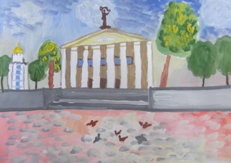 Детские рисунки о родном городе