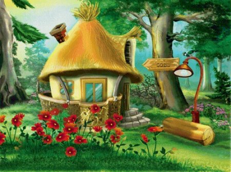 Сказочный домик в лесу