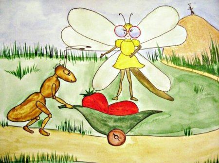 Стрекоза и муравей. Басни