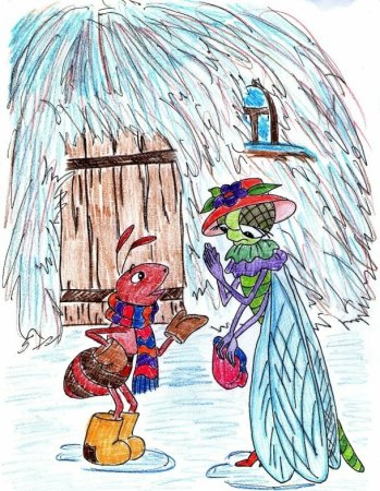 Стрекоза и муравей. Басни