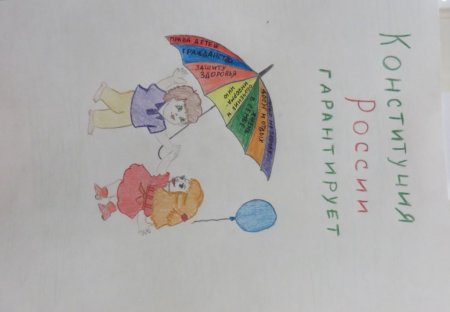 Рисунок на тему Конституция глазами детей