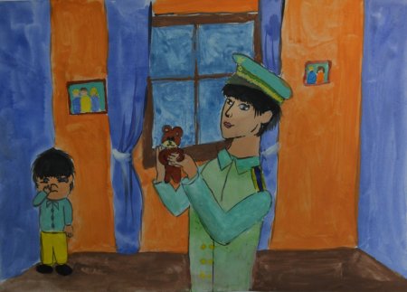 Моя мама судебный пристав рисунок