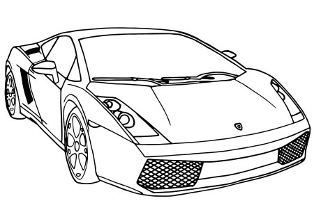 Раскраска Lamborghini Gallardo