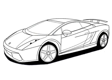 Раскраска Lamborghini Gallardo
