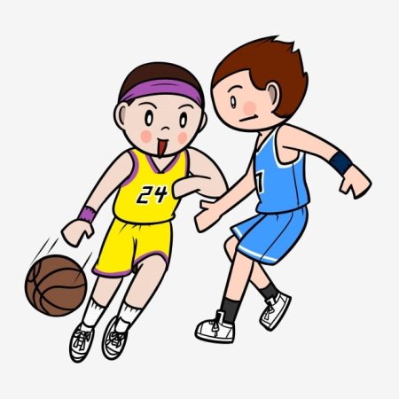 Баскетбол дети вектор