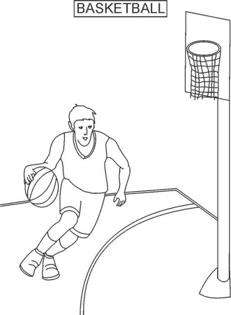 Баскетбол рисунок легкий