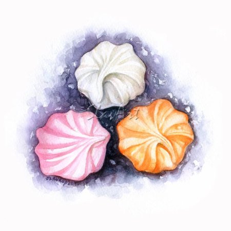 Безе акварель