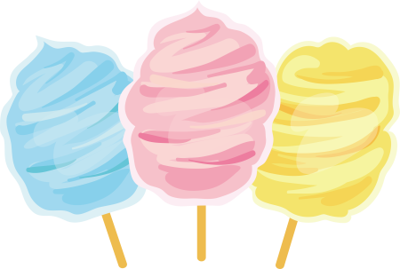 Сладкая вата мультяшная