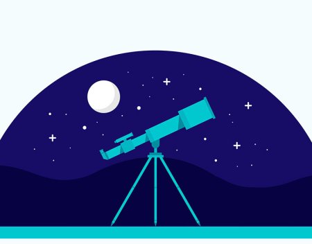 Телескоп иллюстрация