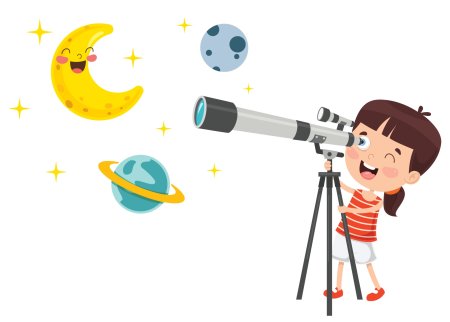 Телескоп для дошкольников vector