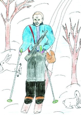 Детские рисунки охотник
