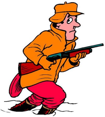 Охотник рисунок легкий