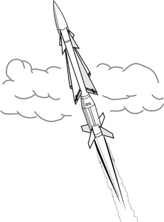 Ракета Боевая раскраска