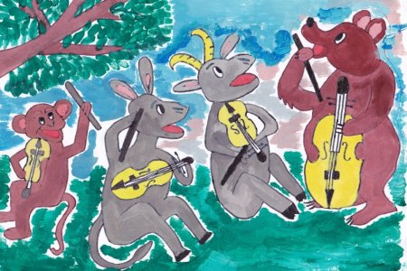 Иллюстрация к басне Крылова квартет