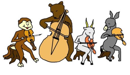 Иллюстрация к басне Крылова квартет
